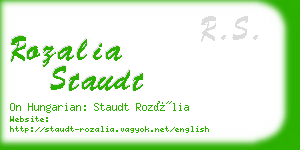 rozalia staudt business card